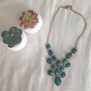 Statement collar necklace, Blue